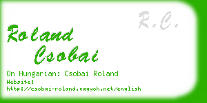 roland csobai business card